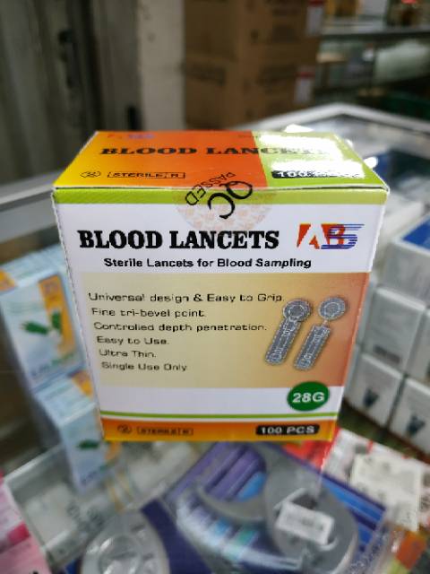 Blood Lancet Lanset isi 100 Isi Ulang Lancet Jarum lanser easy touch lanset nesco gcu lanset glucodr elvasense