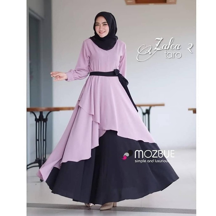 Baju Gamis Muslim Dress Syari/ZALEA MAXY PR001/Gaun Wanita