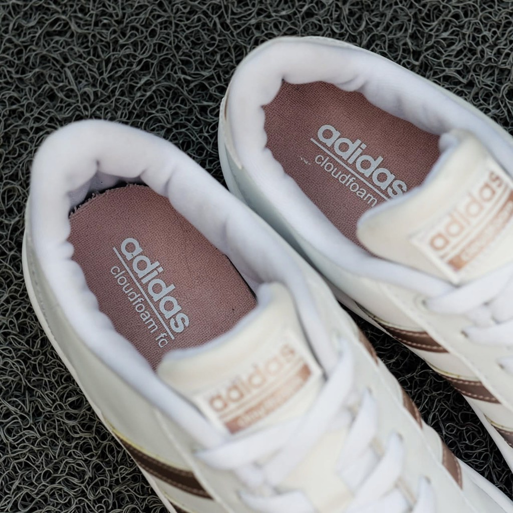 adidas neo cloudfoam rose gold
