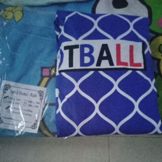 Seprei Sprei Homemade Termurah Motif Bola Chelsi Lines Bahan Katun Disperse