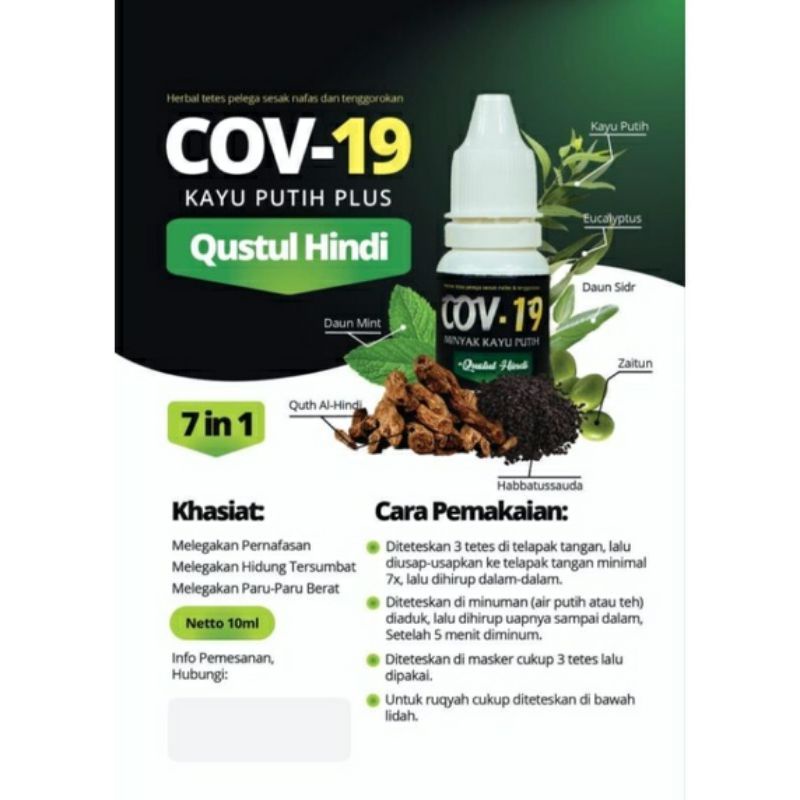 Minyak Kayu Putih Tetes Obat Cov 19 Covid