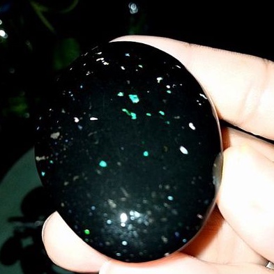 batu black oval Banten full jarong natural original