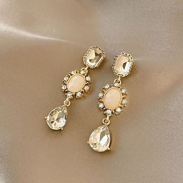 anting panjang long zircon crystal earrings (3d3) jan243