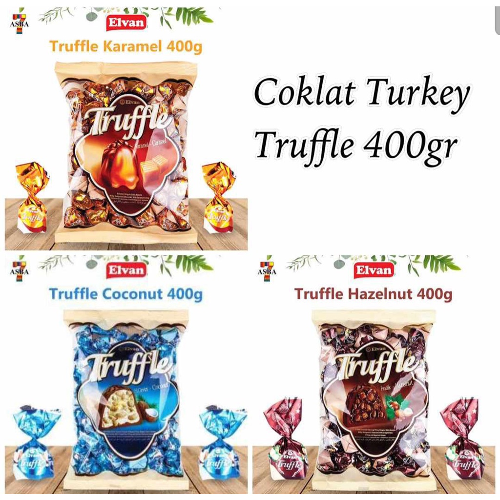 

coklat arab turkey elvan truffle chocolate oleh oleh haji dan umroh 400 gram