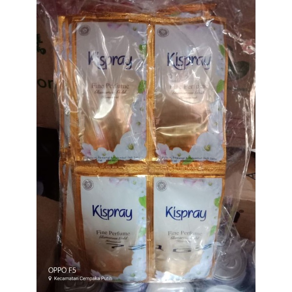 Kispray Gold reffil Sachet ( 6 × 11ml ) pewangi pakaian setrika