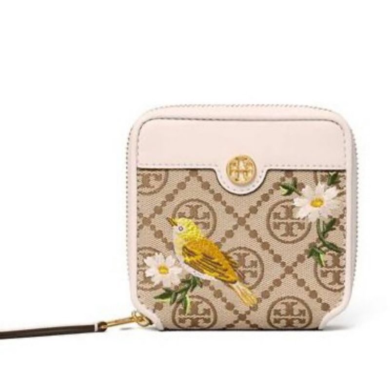 Tory Burch T Monogram Jacquard Embroidered Bifold Wallet