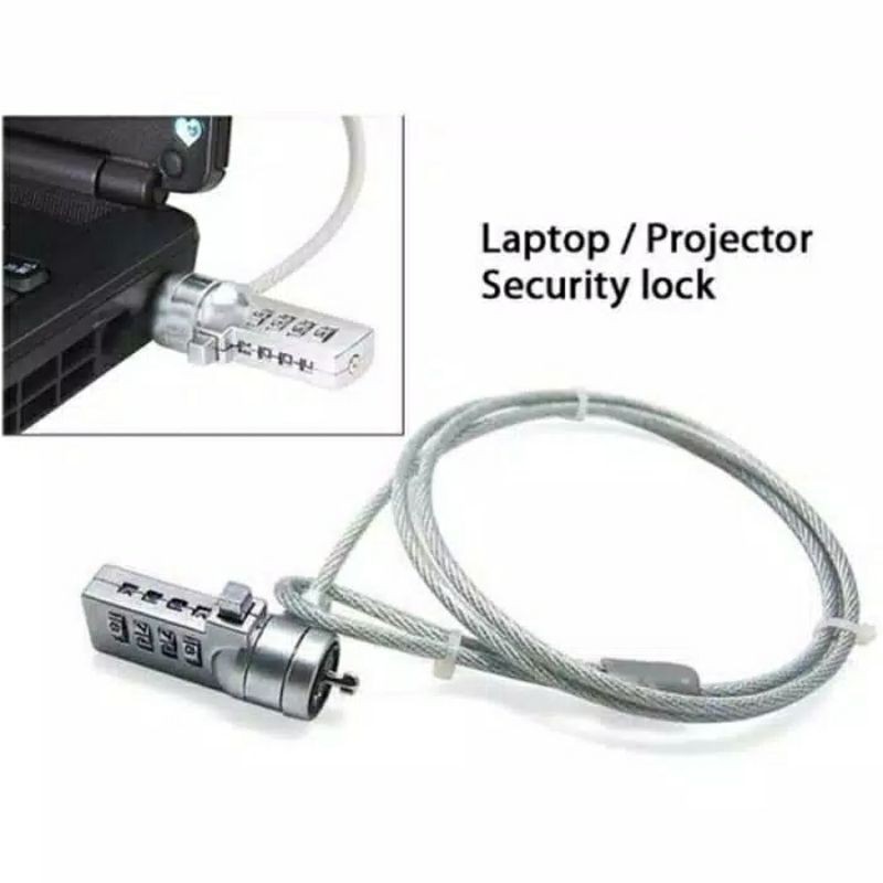 Gembok /  Kunci Pengaman Laptop, Notebook with Code Number Security Lock - Keylock