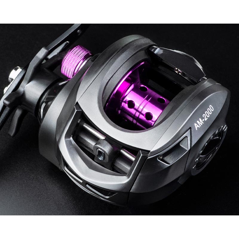 Reel Pancing Baitcasting Fishing Reel 12+1 Ball Bearing 7.2:1 Right Hand - AM2000 - Black