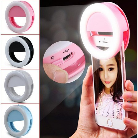 Grosir - R250 Ring Light Selfie LED / Lampu Selfie Bulat Untuk Kamera HP Rechargeable