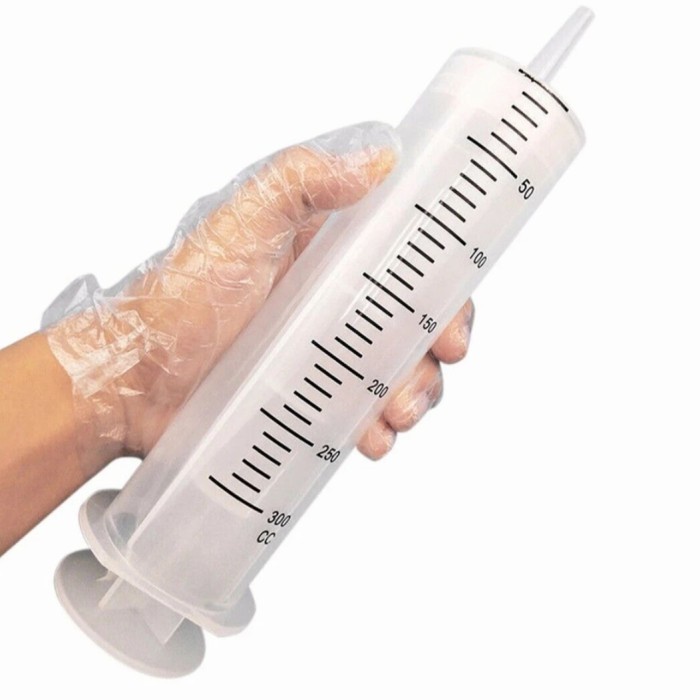 suntikan 300 ml CC syringe besar plus selang 1 M spuid cosmomed SPET