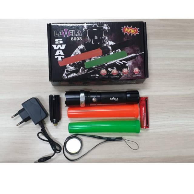 Senter police swat led lavela 8008 senter parkir