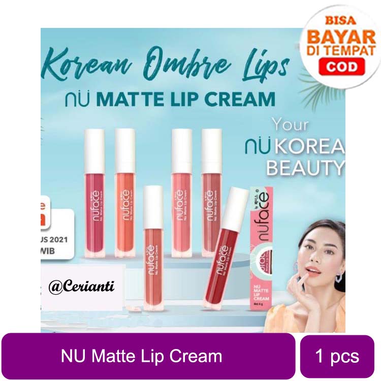 [TRANSPROOF] Nuface Nu face Nu Matte Lip Cream | Nu face Lipstick Cair | Korean Style Lip Cream