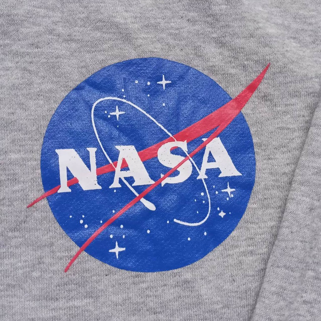 H&amp;M Crewneck NASA Grey Side Logo / Sweater Crewneck HnM Original