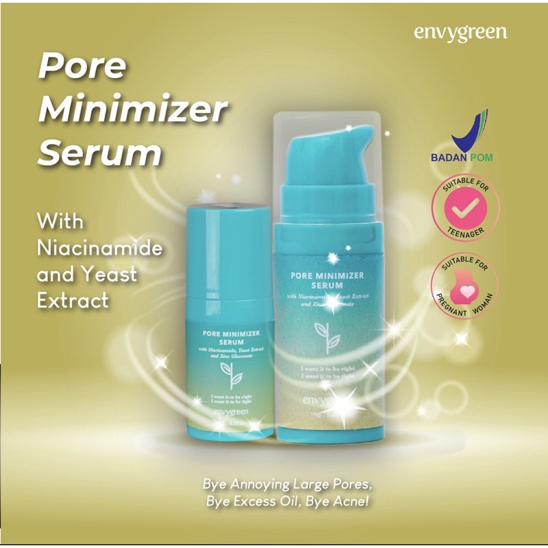 ENVYGREEN - Pore Minimizer Serum BPOM (5gr/10gr) Serum Pengecil Pori-pori Wajah