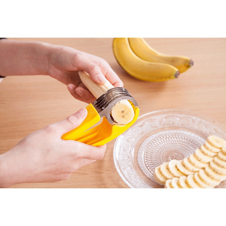 Alat Pemotong/Pengiris Multifungsi/Banana Slicer/ Pemotong Sosis lemon