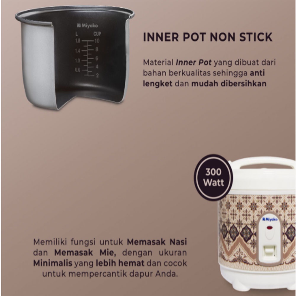 Miyako Magic com mini PSG 607 rice cooker PSG607 0,6L 0.6L batik multi I