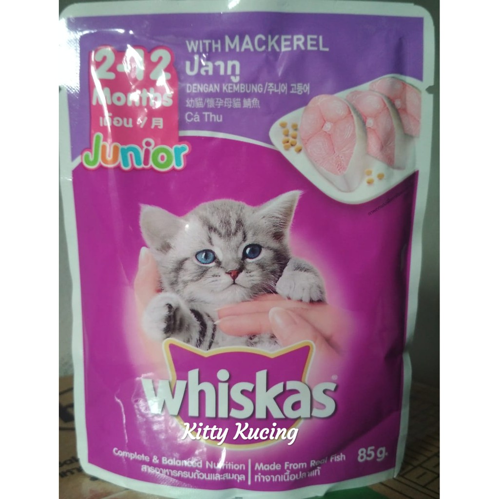 WHISKAS JUNIOR POUNCH 85 Gram