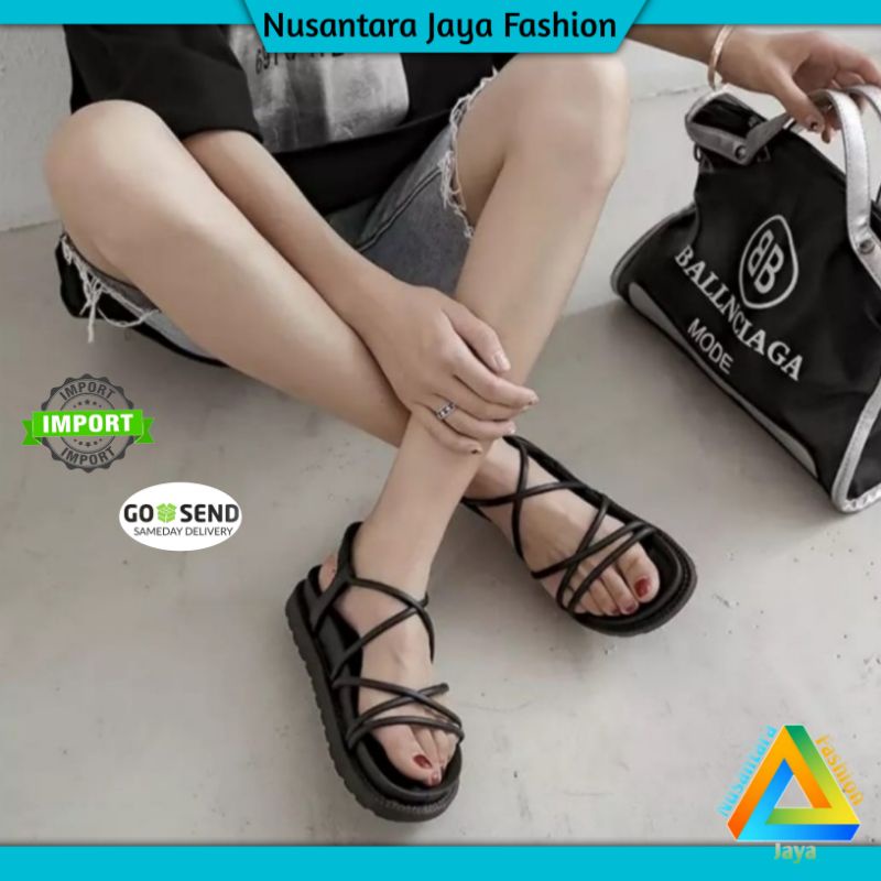 TERLARIS Sandal Wanita Kekinian - Sandal Gladiator - Sandal Balance 1991 1990-4