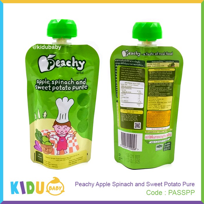 Peachy Puree dan Smoothie Snack Sehat Bayi / Cemilan Sehat Bayi &amp; Anak / Kidu Baby