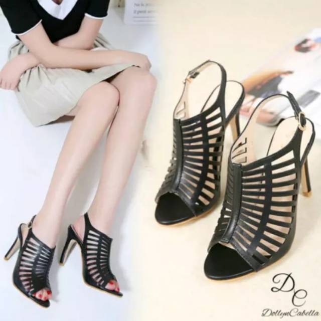 Sepatu Wanita Kerja Sling Warna Hitam Excellent Dollyn Cabella Adora