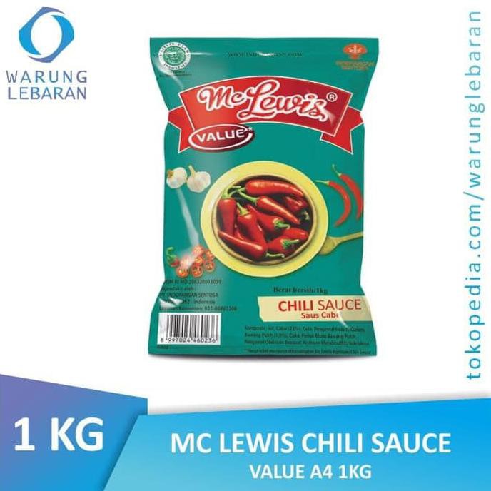 

terlaris01 POUCH MCLEWIS Chili Sauce | 1KG VALUE A4 Mc Lewis