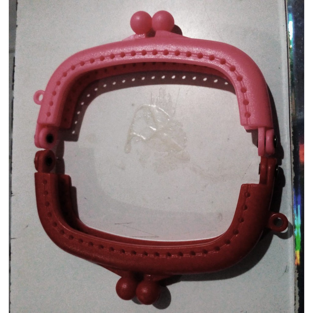 BEHEL dompet frame purse  jelly warna warni 8,5 CM (DOMKO) tuk rajutan