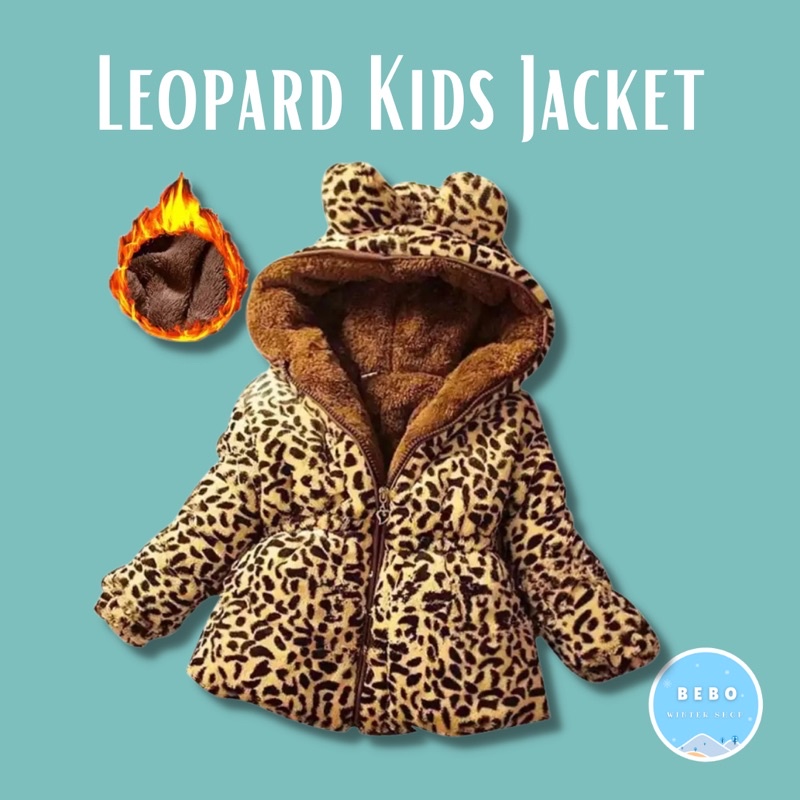 Jaket tebal anak &amp; bayi musim dingin leopardwinter jacket coat kids