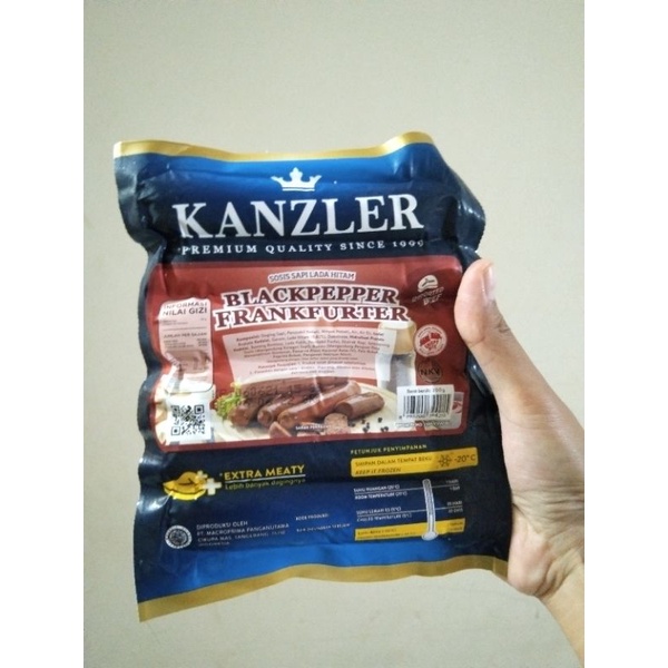 

Kanzler Premium Blackpepper Frankfurter Sausages (Sosis) 300 gram