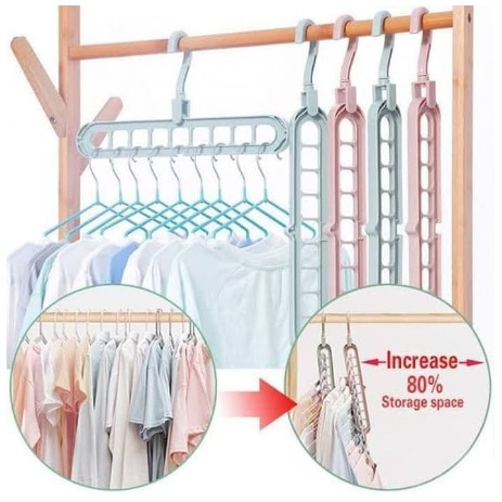 GANTUNGAN BAJU INSTAN SERBAGUNA 9 IN 1 / GANTUNGAN PAKAIAN LEMARI / MAGIC HANGER 9 IN 1