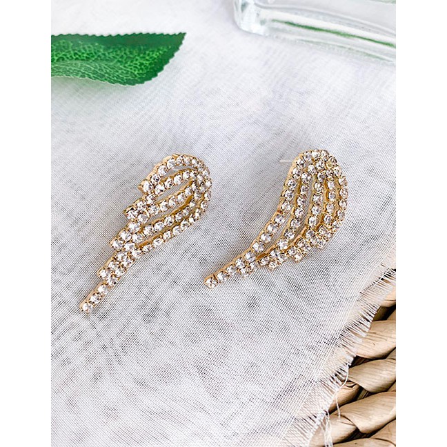 LRC Anting Tusuk Fashion Alloy Stud Wing Ear Studs D94093