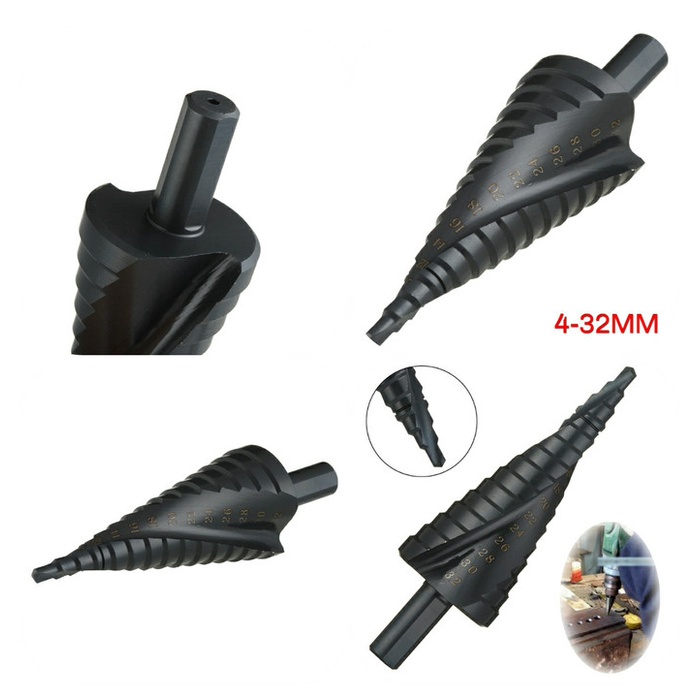 mata bor 15 step lapis Titanium Nitride bertingkat bertahap pagoda - baik bagus