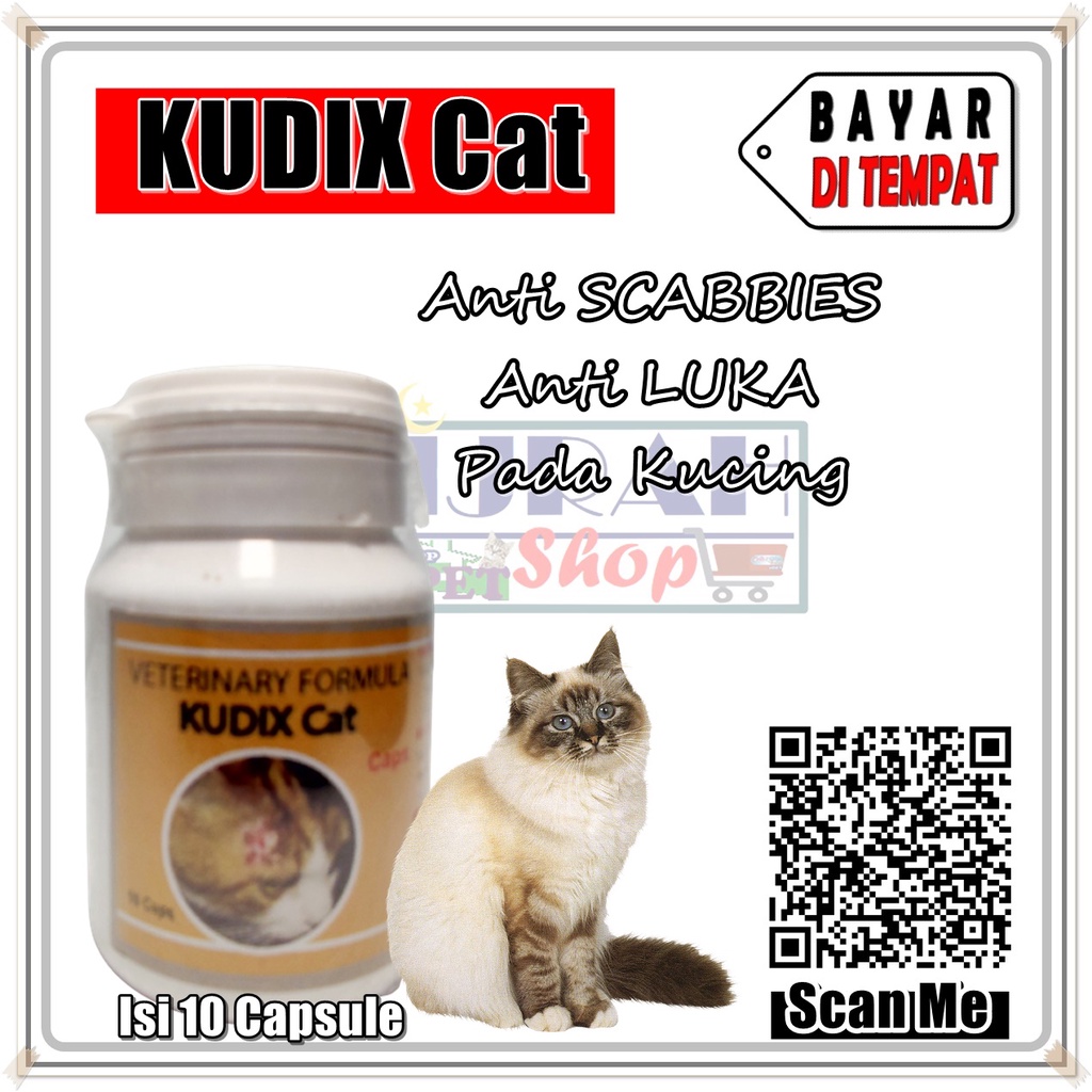 Vitamin Kucing Obat Kucing Mengobati Scabies Luka Koreng Eksim Gudig Gatal Gatal Pada Kucing KUDIX C