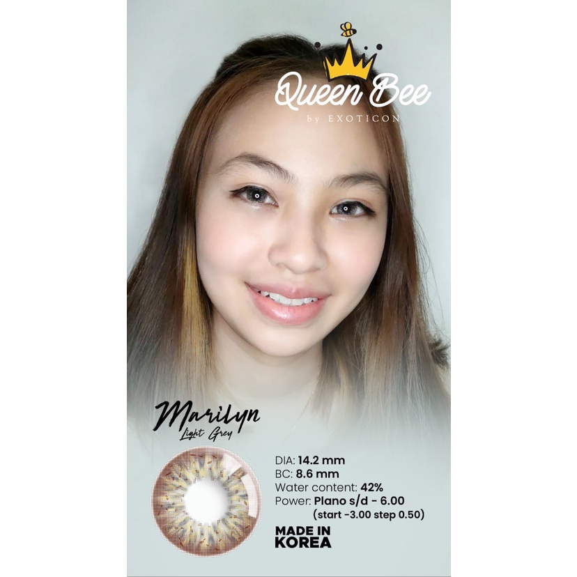 Softlens QUEEN BEE X2 DIA 14.20mm MINUS (-3.25 s/d -6.00) BY EMOTICON/Lensa  Kontak/BS