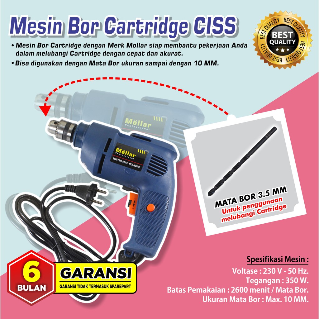 Mesin Bor Cartridge CISS