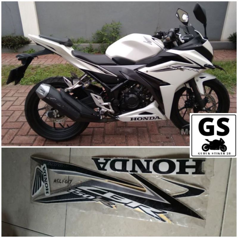 STRIPING STIKER LIS BODY MOTOR HONDA CBR 150 R 2017 PUTIH FACELIFT ORIGINAL