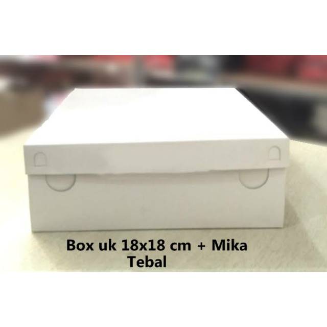 Dus Putih Polos 18x18 / box nasi