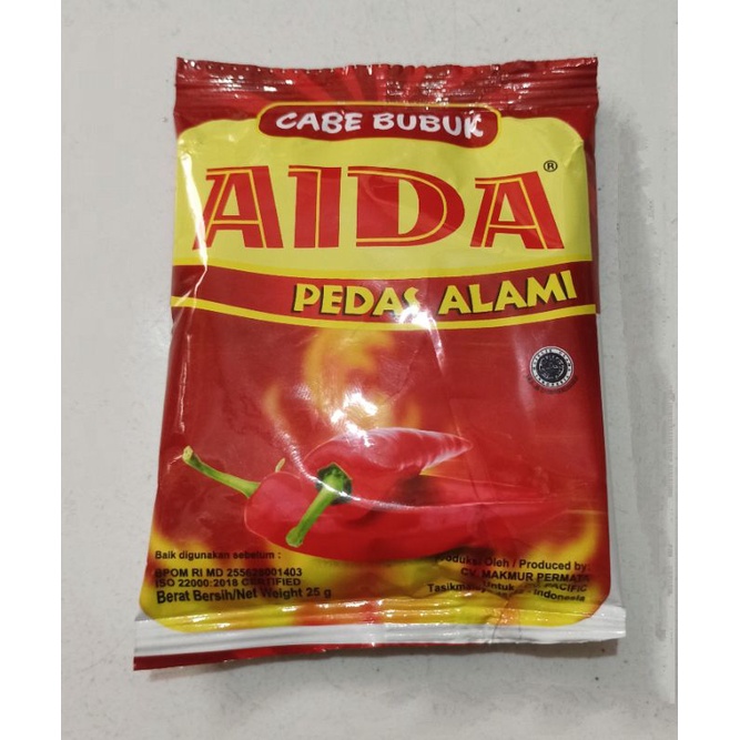 

Cabe Bubuk Sachet Aida 25 gram Cabai Bubuk