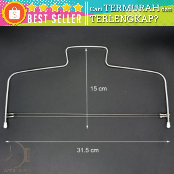 Pemotong Kue Adjustable Wire Cake Cutter Slicer Leveler - Silver