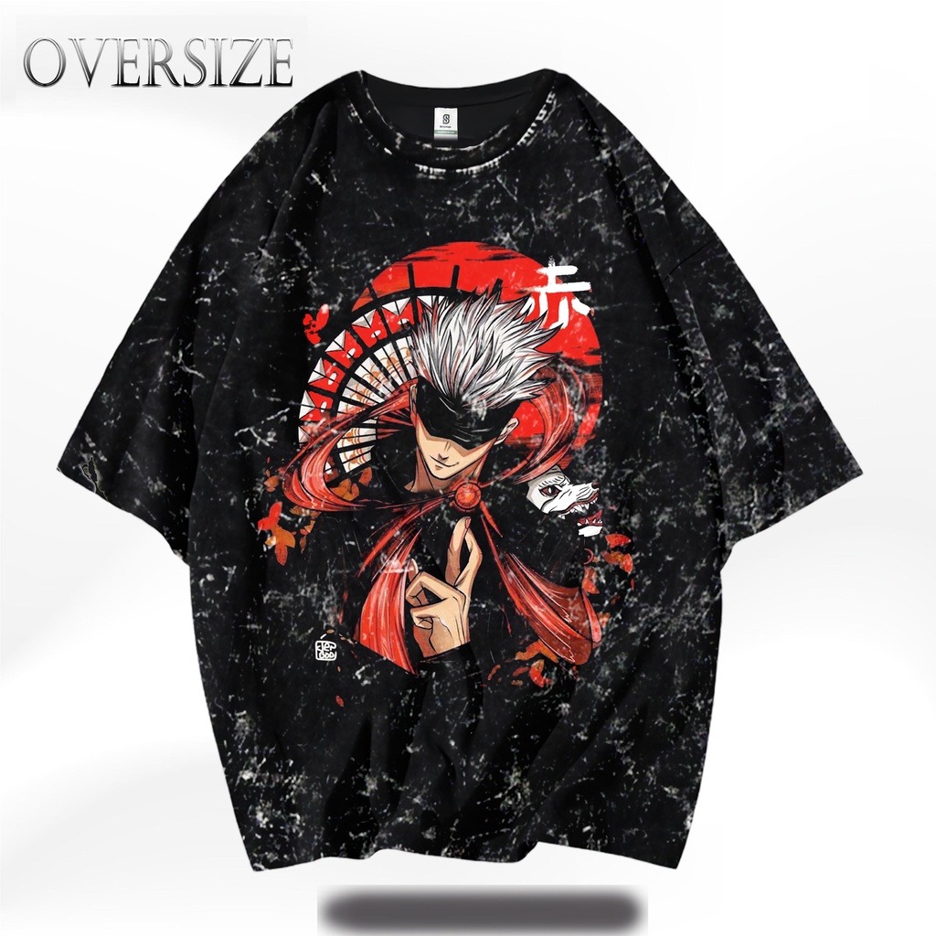 GOJO SATORU JUJUTSU KAISEN KAOS OVERSIZE WASHING VINTAGE TEE