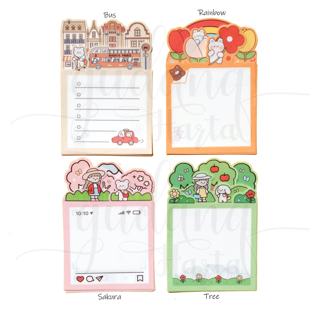 Memo Bentuk Lucu Memopad Imut Unik DIY Scrapbook GH 301378