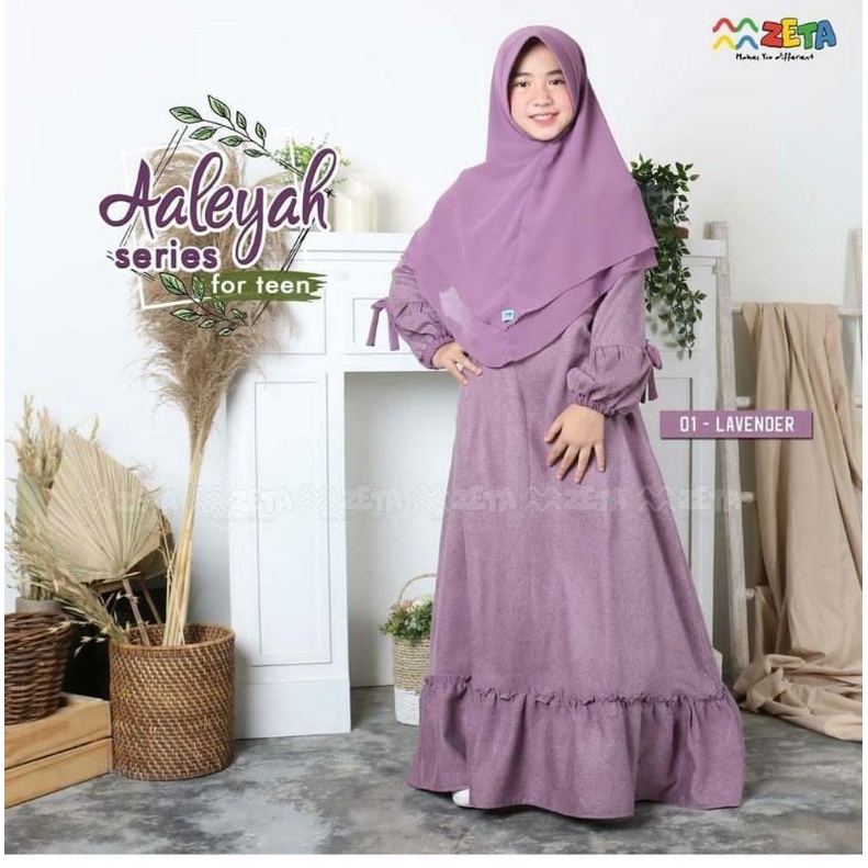 Gamis anak aliyah 9-12 tahun/2 ukuran+lulu buat 12 thn