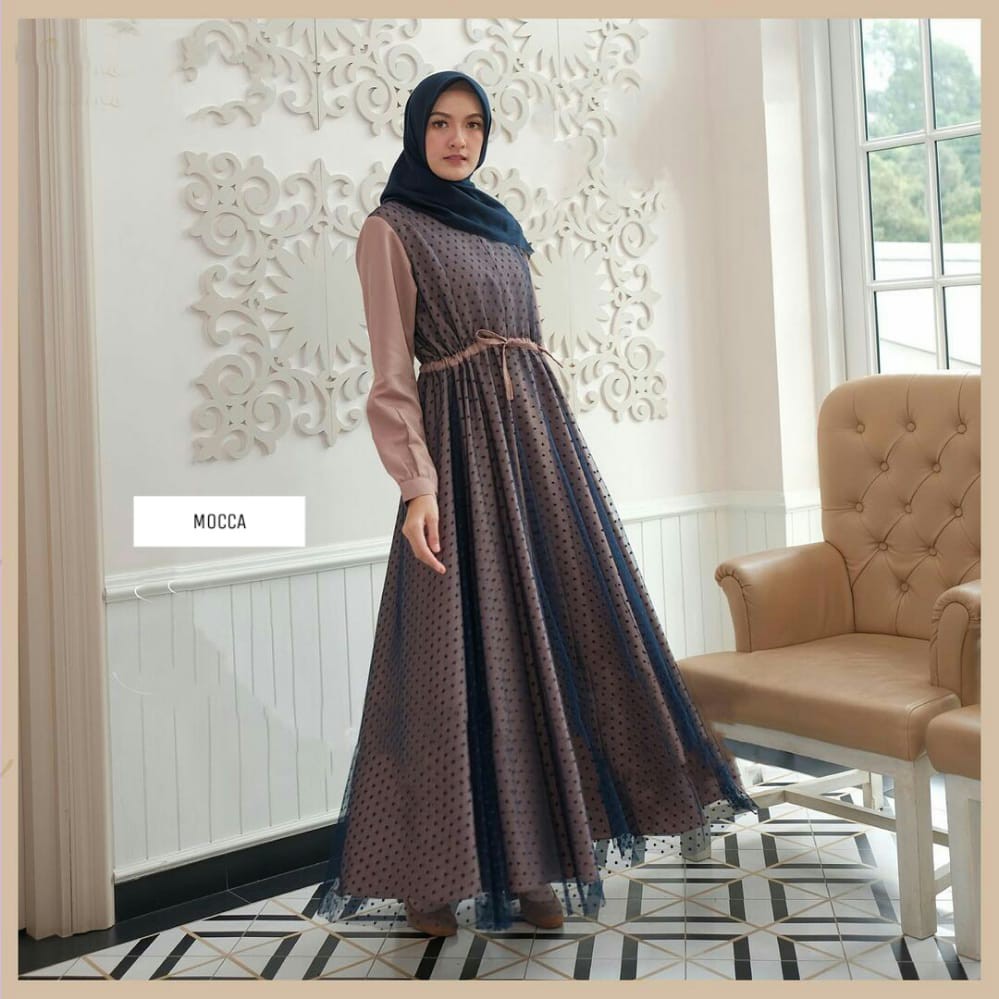 NAILA MAXI Bahan Moscrepe Pakaina Wanita Gamis Panjang Terusan Gamis Wanita Dress Muslim Terbaru