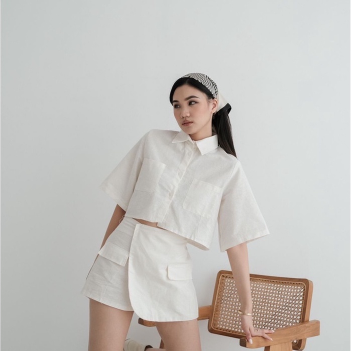 Cassia Linen SET (Shirt + Skort)