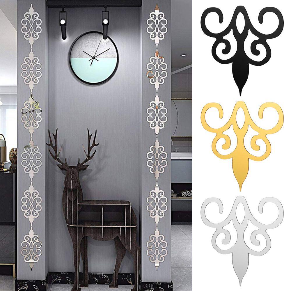 Populer 10PCS Stiker Dinding Cermin Removable 3D Dekorasi Rumah Wallpaper