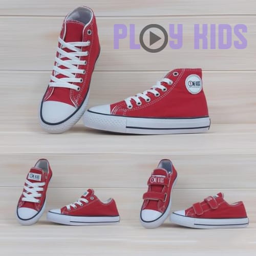 ONE KIDS - SEPATU ANAK LAKI LAKI | SEPATU ANAK PEREMPUAN | SEPATU ANAK USIA 5 6 7 8 TAHUN WARNA MERAH SIZE 31-35