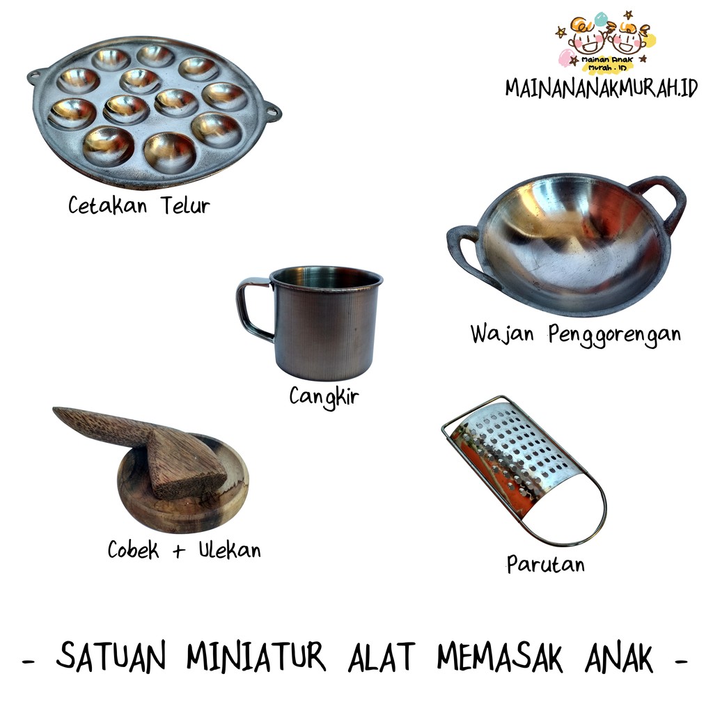 SATUAN Alat Memasak Logam Kompor Mainan Mini / Peralatan