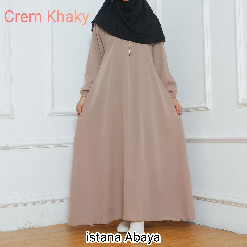 Cantik &amp; Minimalis bgt ka Abaya Polos Zipper Warna-warni Soft Cantik-Cantik, bahan Super bagus halus &amp; jatuh,Lebar Bawah Mayung