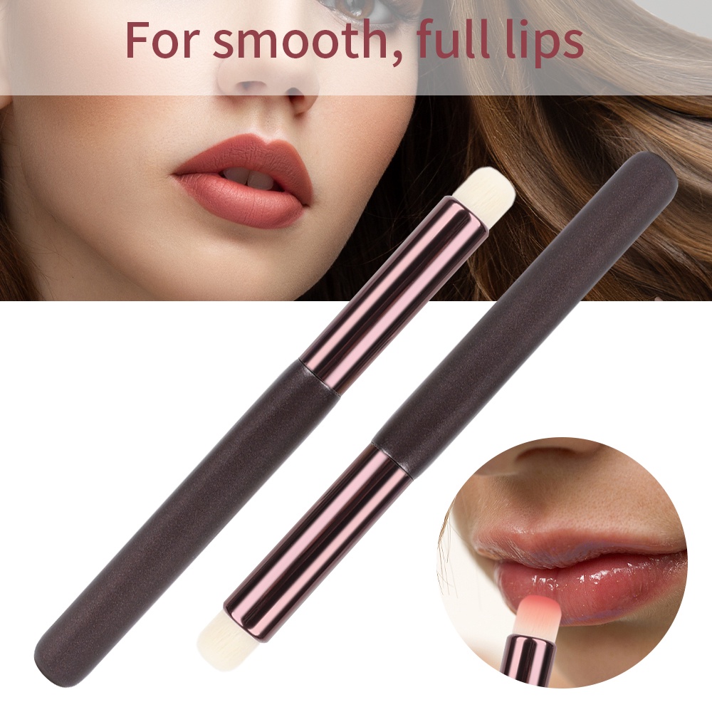 1 Pc Brush Concealer Lipstick Matte Smudge Multifungsi Dengan case Bulat Presisi