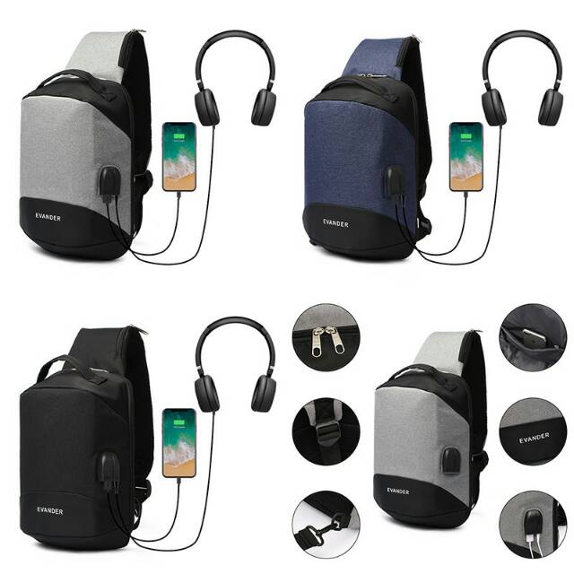 NEW... Tas dada WATERPROOF Free USB port & Headset port 7023