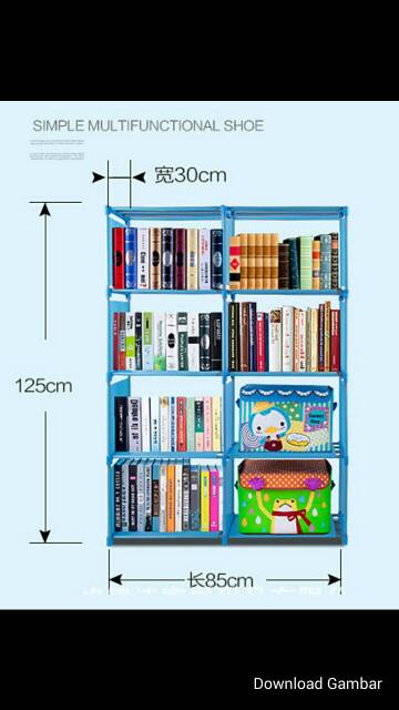 RAK BUKU BOOK SHELF PAJANG CABINET BAJU PAKAIAN SHOWCASE TROFI PIALA